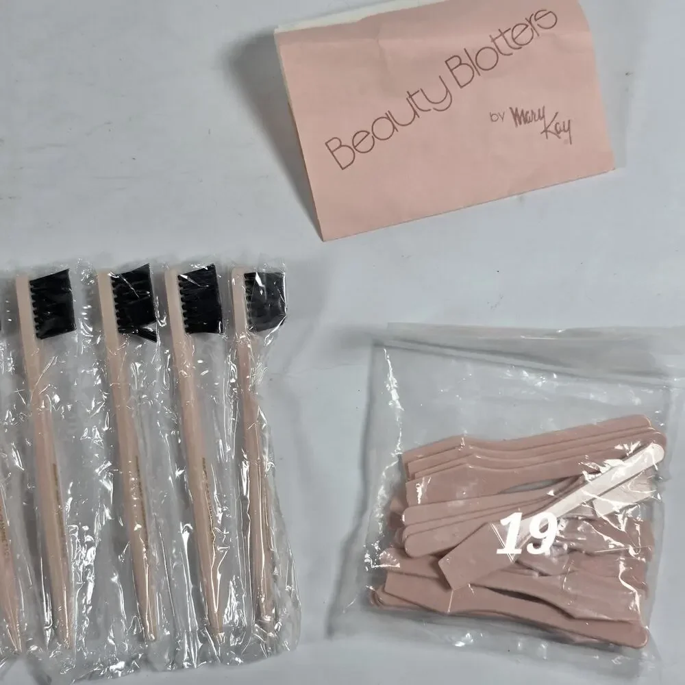 Vintage Mary Kay Beauty Blotters Makeup Brushes Cosmetic Applicator Lot
